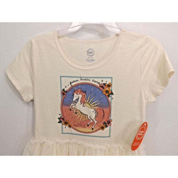 NEW! ~ Wonder Nation Cream Unicorn Tulle Tutu Dress Girls size - XXL (18) - Picture 2 of 13